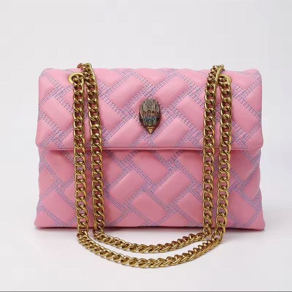 Pink Quilted Chain Shoulder Bag
